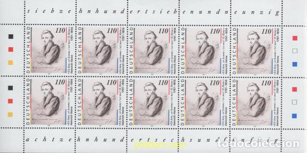 Sellos: 146679 MNH ALEMANIA FEDERAL 1997 200 ANIVERSARIO DEL NACIMIENTO DE HEINRICH HEINE