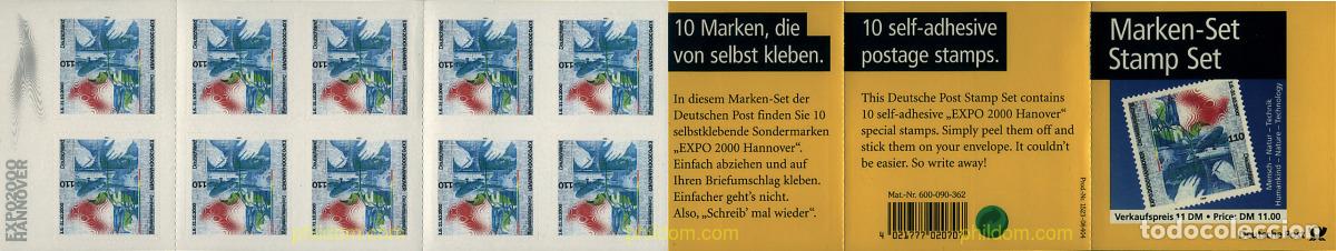 Sellos: 146740 MNH ALEMANIA FEDERAL 2000 EXPO 2000. EXPOSICION UNIVERSAL EN HANNOVER