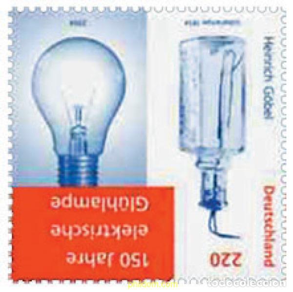 Sellos: 146811 MNH ALEMANIA FEDERAL 2004 150 ANIVERSARIO DE LA INVENCION DE LA BOMBILLA