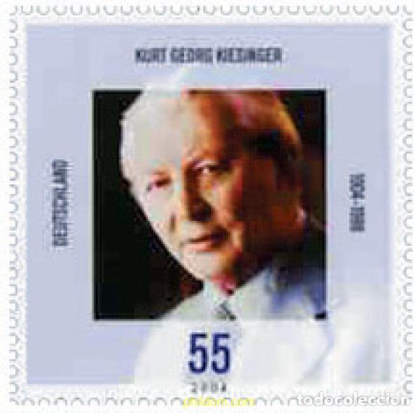 Sellos: 146816 MNH ALEMANIA FEDERAL 2004 CENTENARIO DEL NACIMIENTO DE KURT GEORG KIESINGER