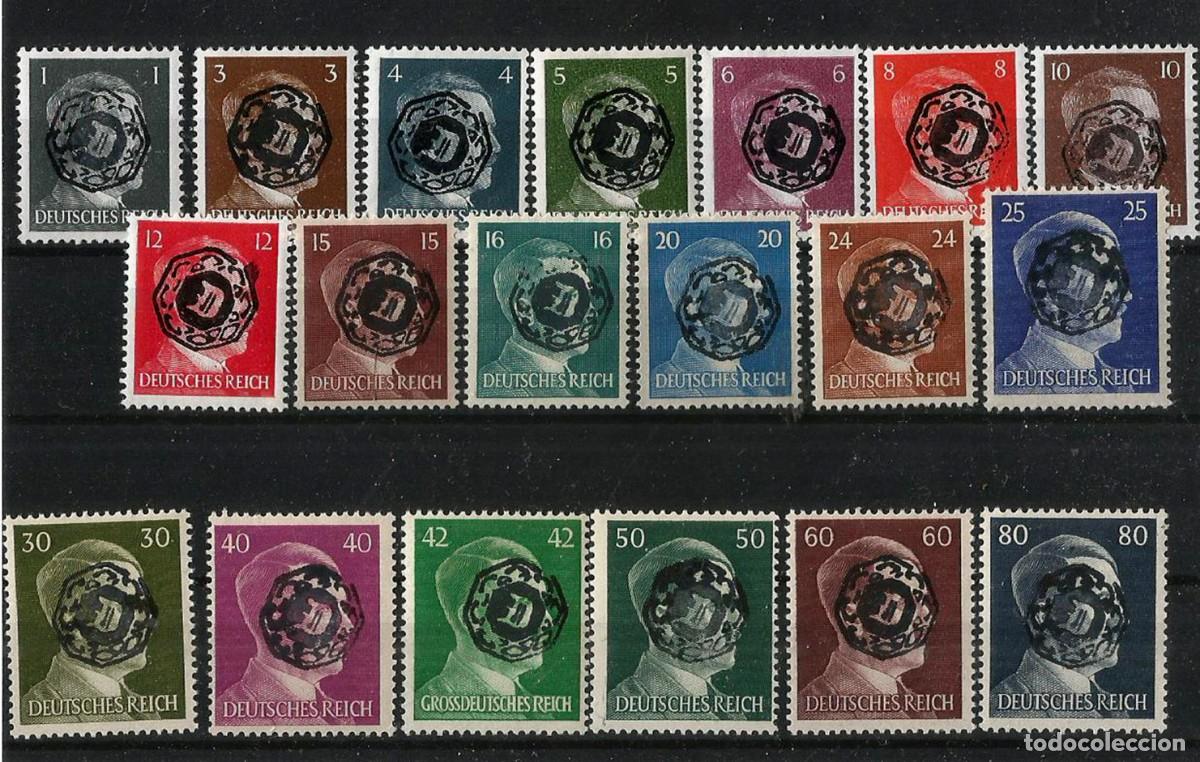Sellos: ALEMANIA - 1945 - III REICH - OCUPACI&Oacute;N DE L&Ouml;BAU - SERIE COMPL. NUEVA - ALT&Iacute;SIMO VALOR