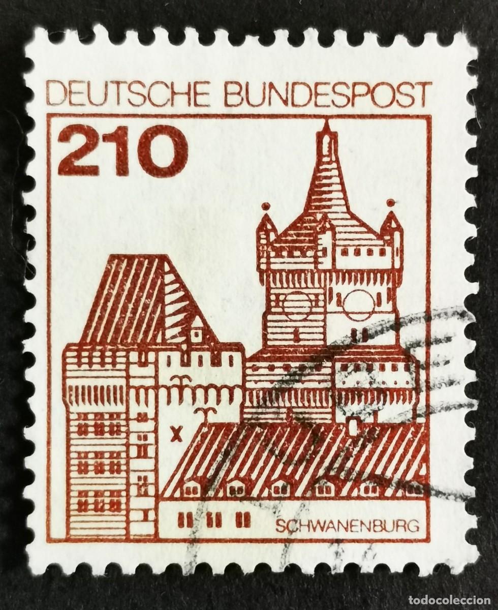 Sellos: Sello Alemania R. Federal 1979, Fortalezas castillos: Castillo de Schwanenbu, 210 Pf. Michel: DE 998