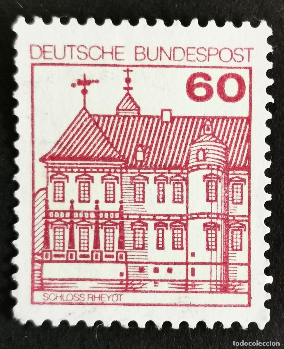 Sellos: Sello Alemania R. Federal 1979, Fortalezas castillos: Castillo de Rheydt, 60 Pf. Michel: DE 1028AI