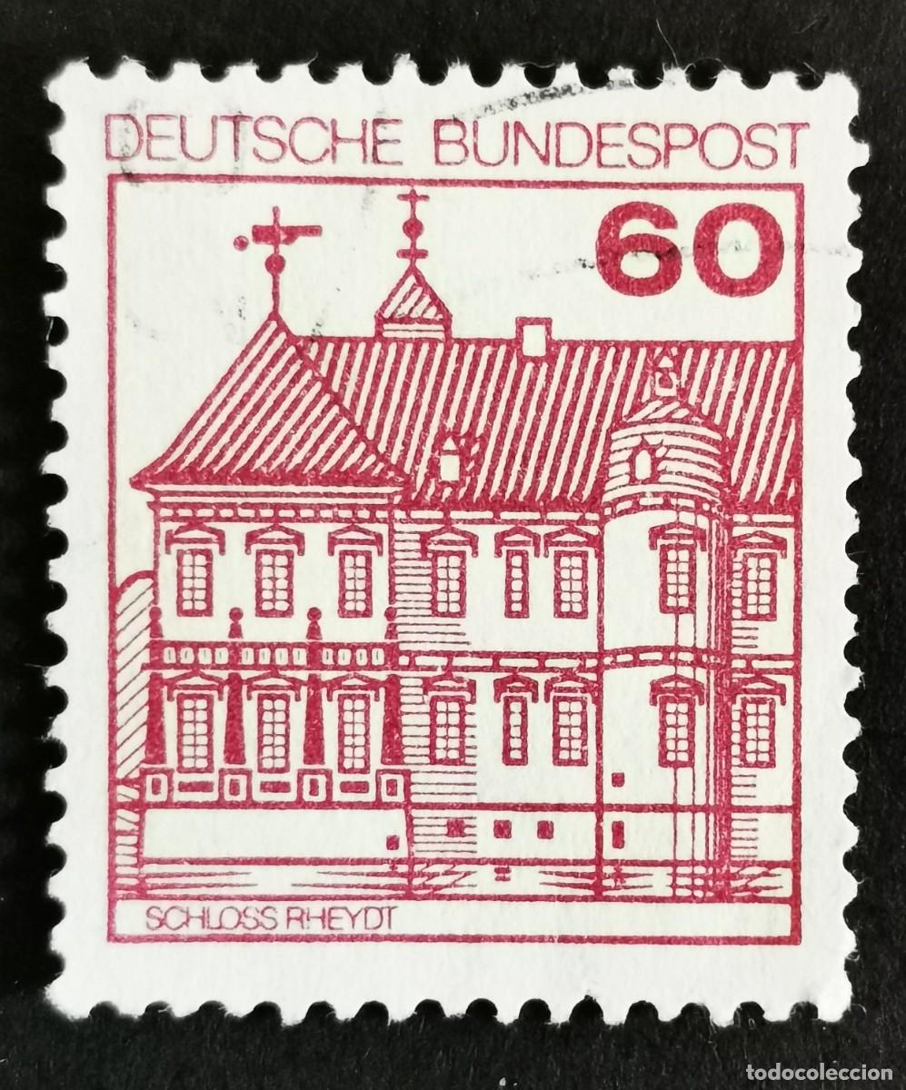 Sellos: Sello Alemania R. Federal 1979, Fortalezas castillos: Castillo de Rheydt, 60 Pf. Michel: DE 1028AI