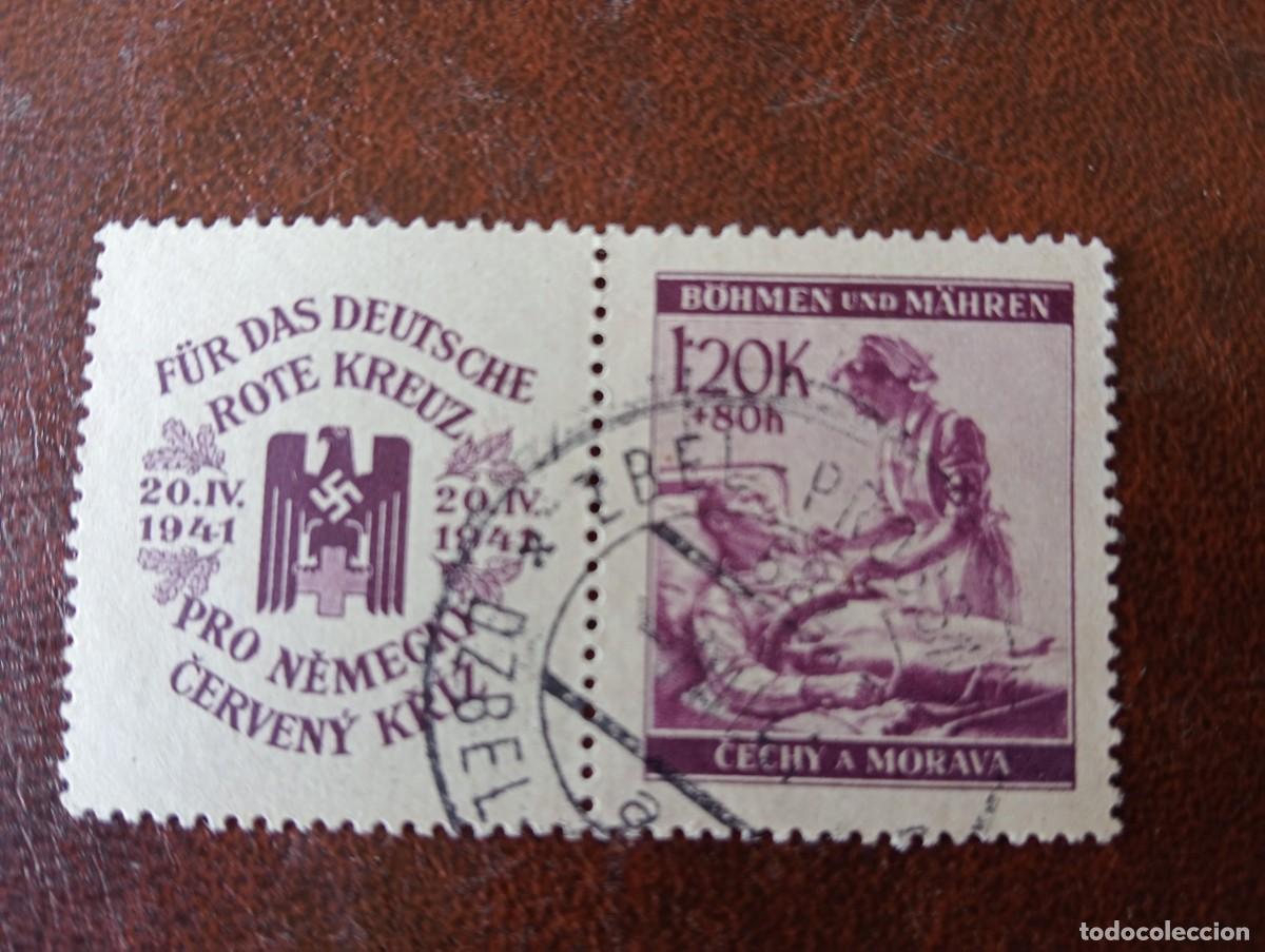 Sellos: SELLOS SEGUNDA GUERRA MUNDIAL A&Ntilde;O 1941 OCUPACION NAZI ESVASTICA DE BOHEMIA Y MORAVIA 2WW