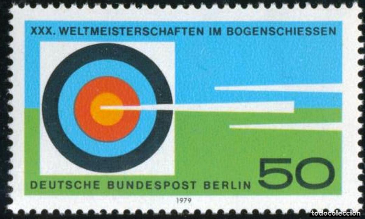 Sellos: BERLIN 1979 - CAMPEONATO DEL MUNDO DE TIRO CON ARCO - YVERT 560**