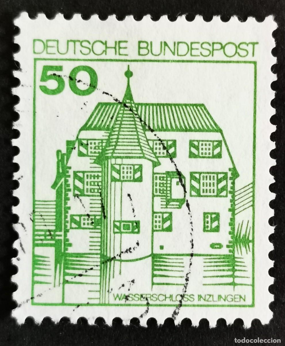 Sellos: Sello Alemania R. Federal 1980, Fortalezas castillos: Castillo de Inzlingen, 50 Pf. Michel: DE 1038A