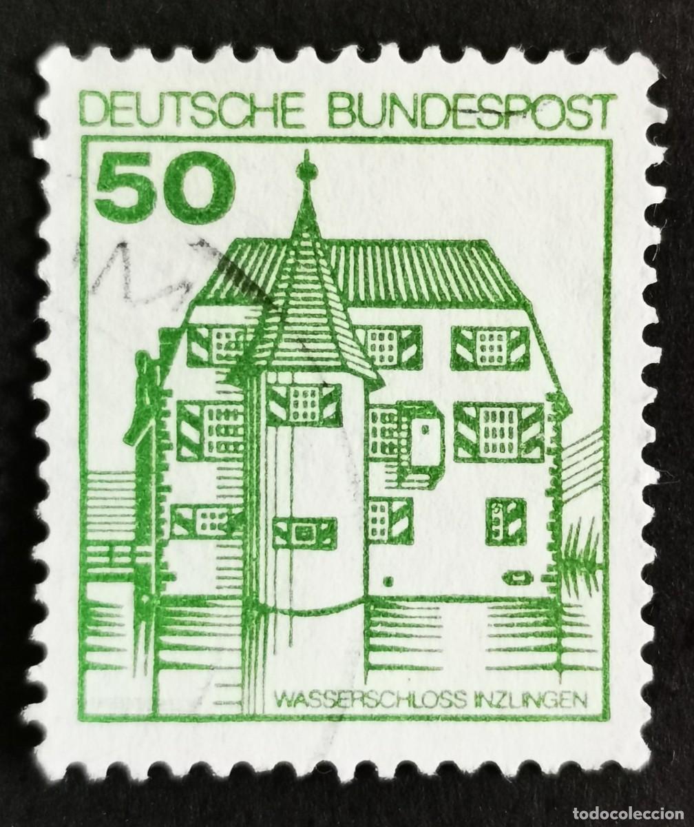 Sellos: Sello Alemania R. Federal 1980, Fortalezas castillos: Castillo de Inzlingen, 50 Pf. Michel: DE 1038A