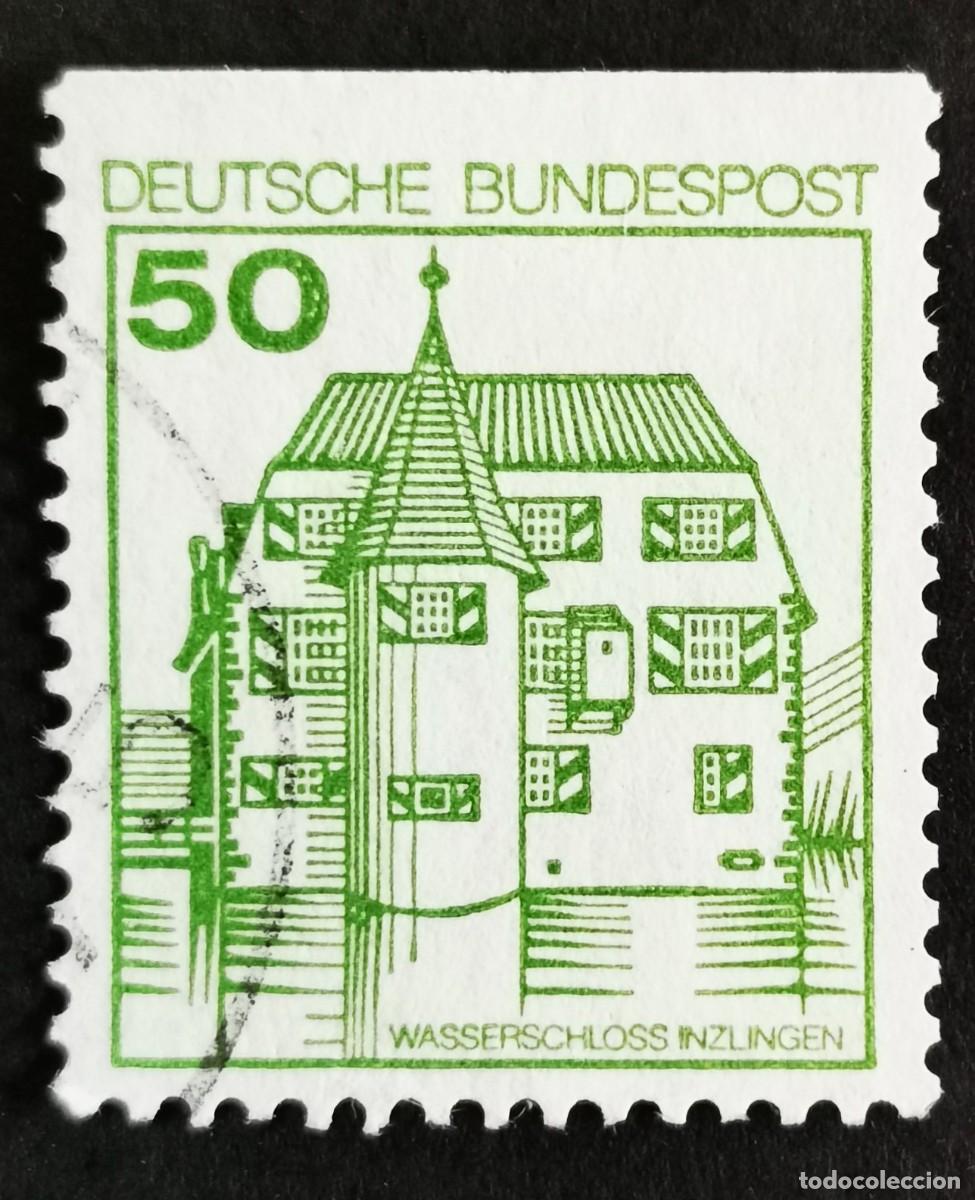 Sellos: Sello Alemania R. Federal 1980, Fortalezas castillos: Castillo Inzlingen, 50 Pf. Michel: DE 1038DIu