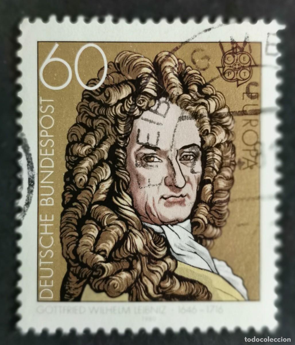 Sellos: Sello Alemania R. Federal 1980, Europa Gottfried Wilhelm Leibniz, 60 Pf. Michel: DE 1050