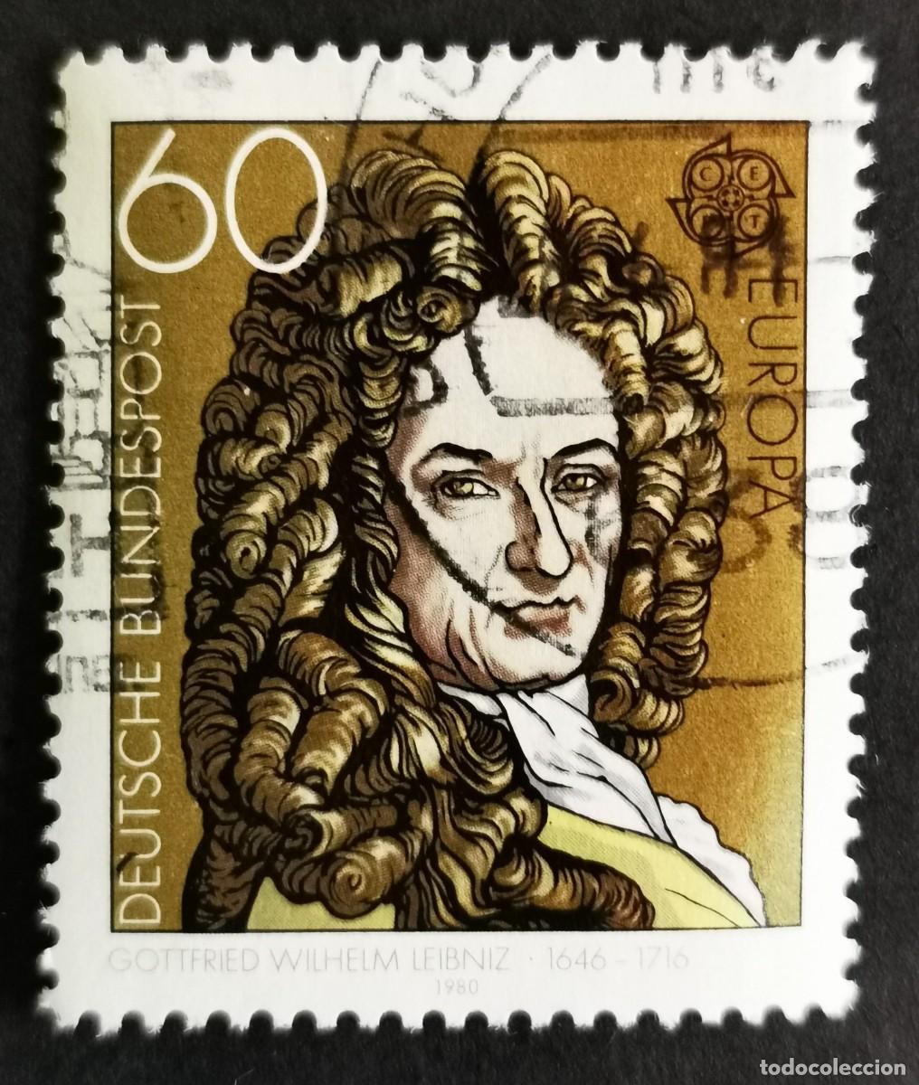 Sellos: Sello Alemania R. Federal 1980, Europa Gottfried Wilhelm Leibniz, 60 Pf. Michel: DE 1050