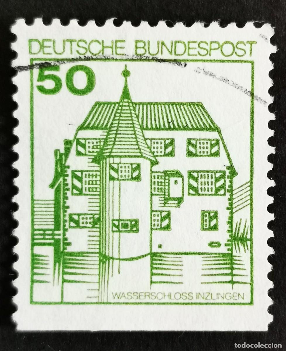 Sellos: Sello Alemania R. Federal 1980, Fortalezas castillos: Castillo Inzlingen, 50 Pf. Michel: DE 1038DIu