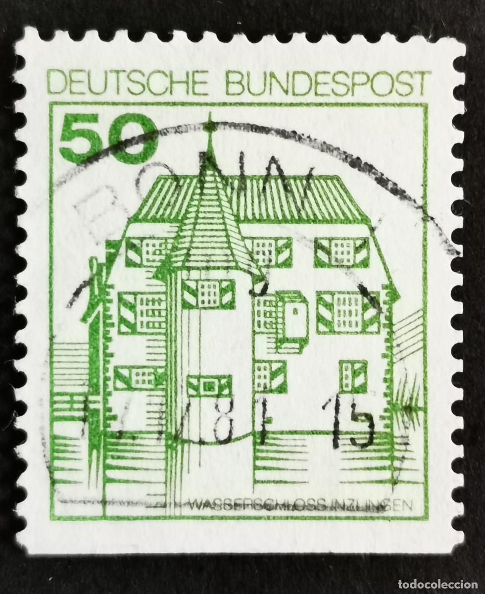 Sellos: Sello Alemania R. Federal 1980, Fortalezas castillos: Castillo Inzlingen, 50 Pf. Michel: DE 1038DIu
