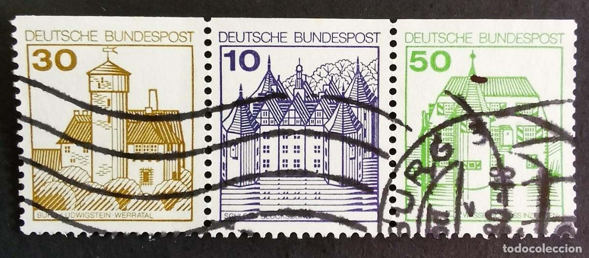 Sellos: Sello Alemania R. Federal 1980, Castillo Gl&uuml;cksburg, Ludwigst y Inzlingen, 90 Pf. Michel: DE W67Iu