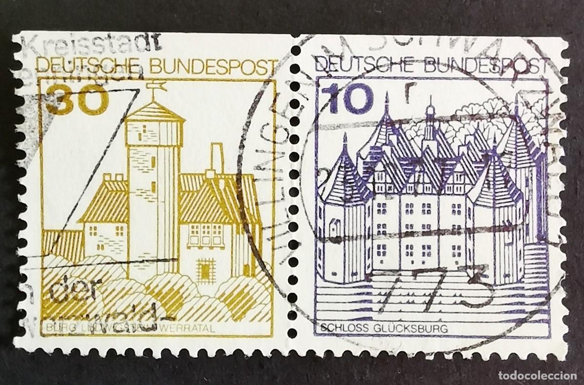 Sellos: Sello Alemania R. Federal 1980, Castillo Ludwigstein y Gl&uuml;cksburg, 40 Pf. Michel: DE W61IIu