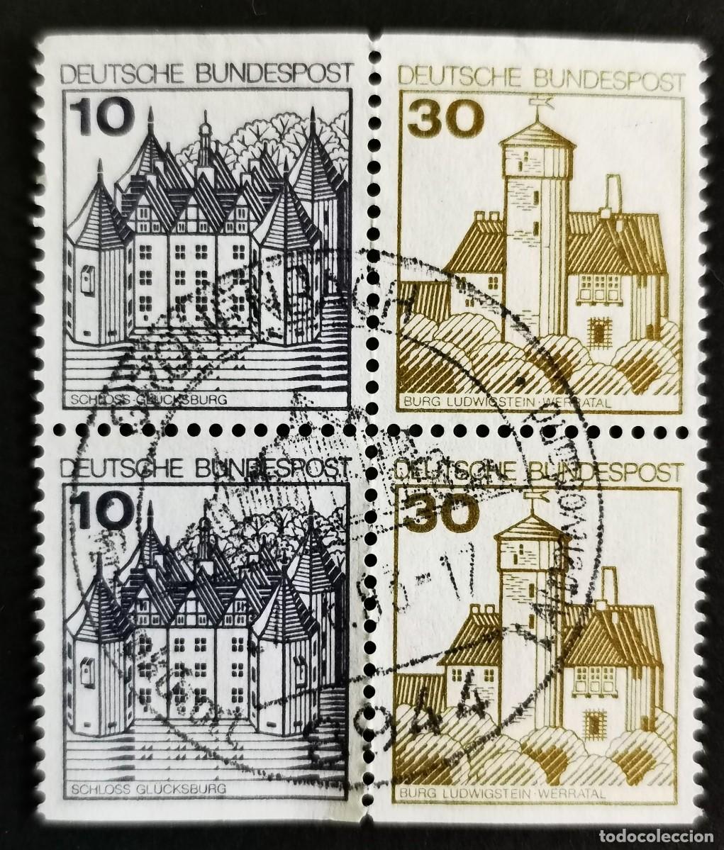 Sellos: Sello Alemania R. Federal 1990, Castillos de Gl&uuml;cksburg y Ludwigstein, 40 Pf. Michel: DE W63IIu