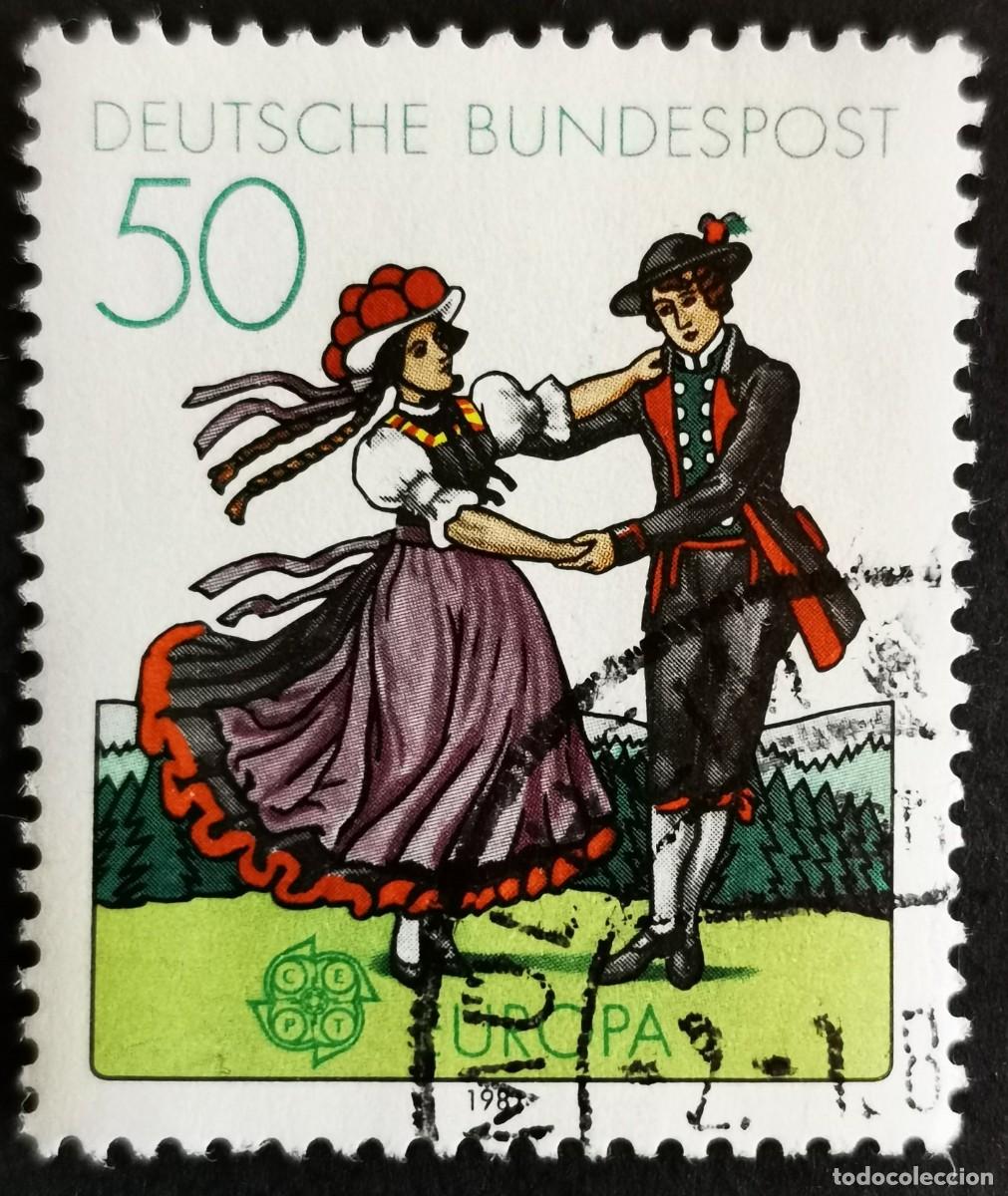 Sellos: Sello Alemania R. Federal 1981, Europa Bailarines del sur de Alemania, 50 Pf. Michel: DE 1096