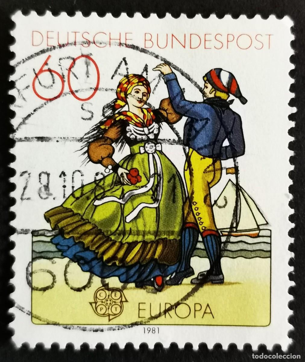 Sellos: Sello Alemania R. Federal 1981, Europa Bailarines del norte de Alemania, 60 Pf. Michel: DE 1097