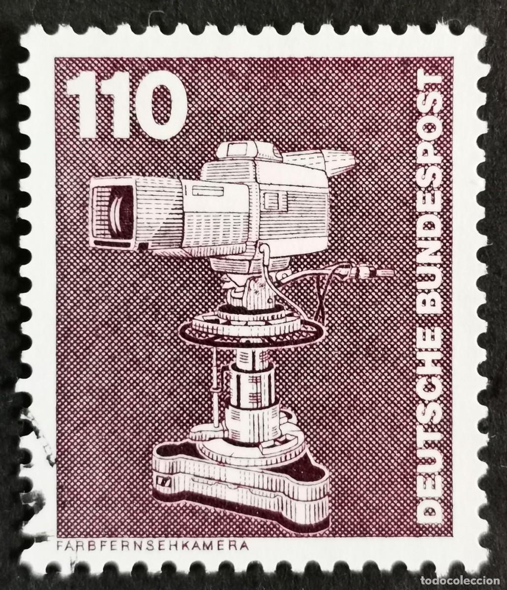 Sellos: Sello Alemania R. Federal 1982, Industria y tecnolog&iacute;a C&aacute;mara televisi&oacute;n , 110 Pf. Michel: DE 1134