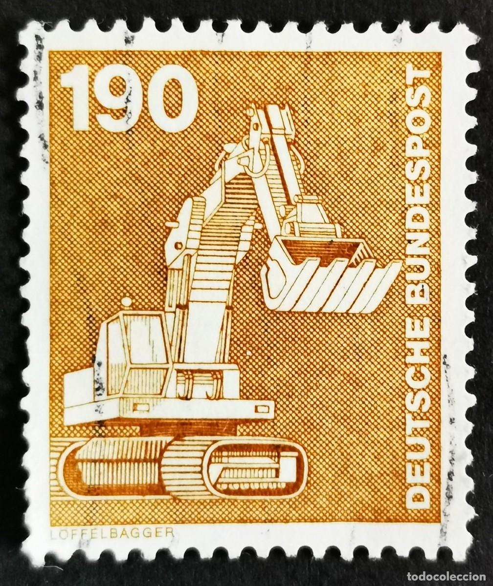 Sellos: Sello Alemania R. Federal 1982, Industria y tecnolog&iacute;a Excavador, 190 Pf. Michel: DE 1136