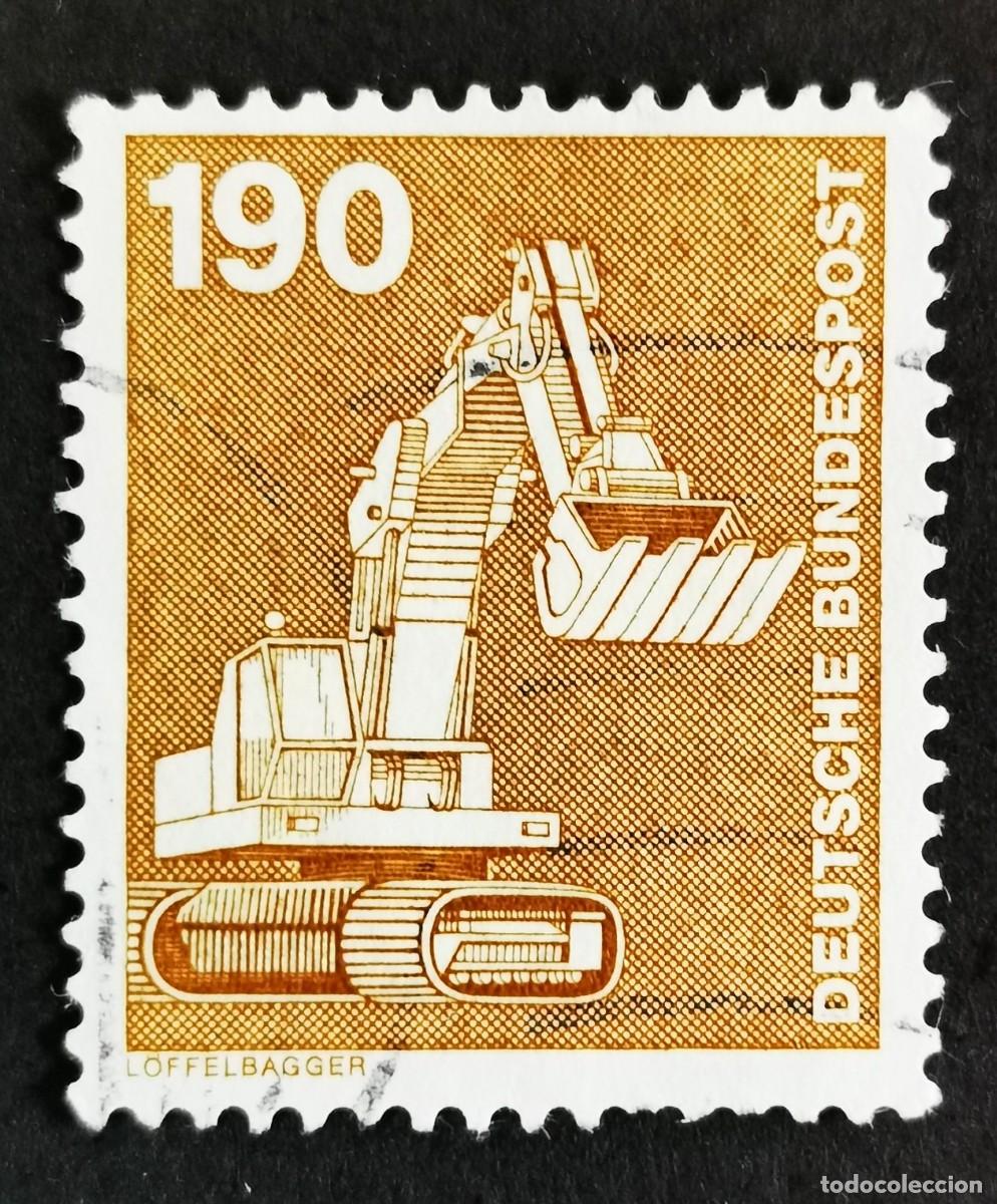 Sellos: Sello Alemania R. Federal 1982, Industria y tecnolog&iacute;a Excavador, 190 Pf. Michel: DE 1136