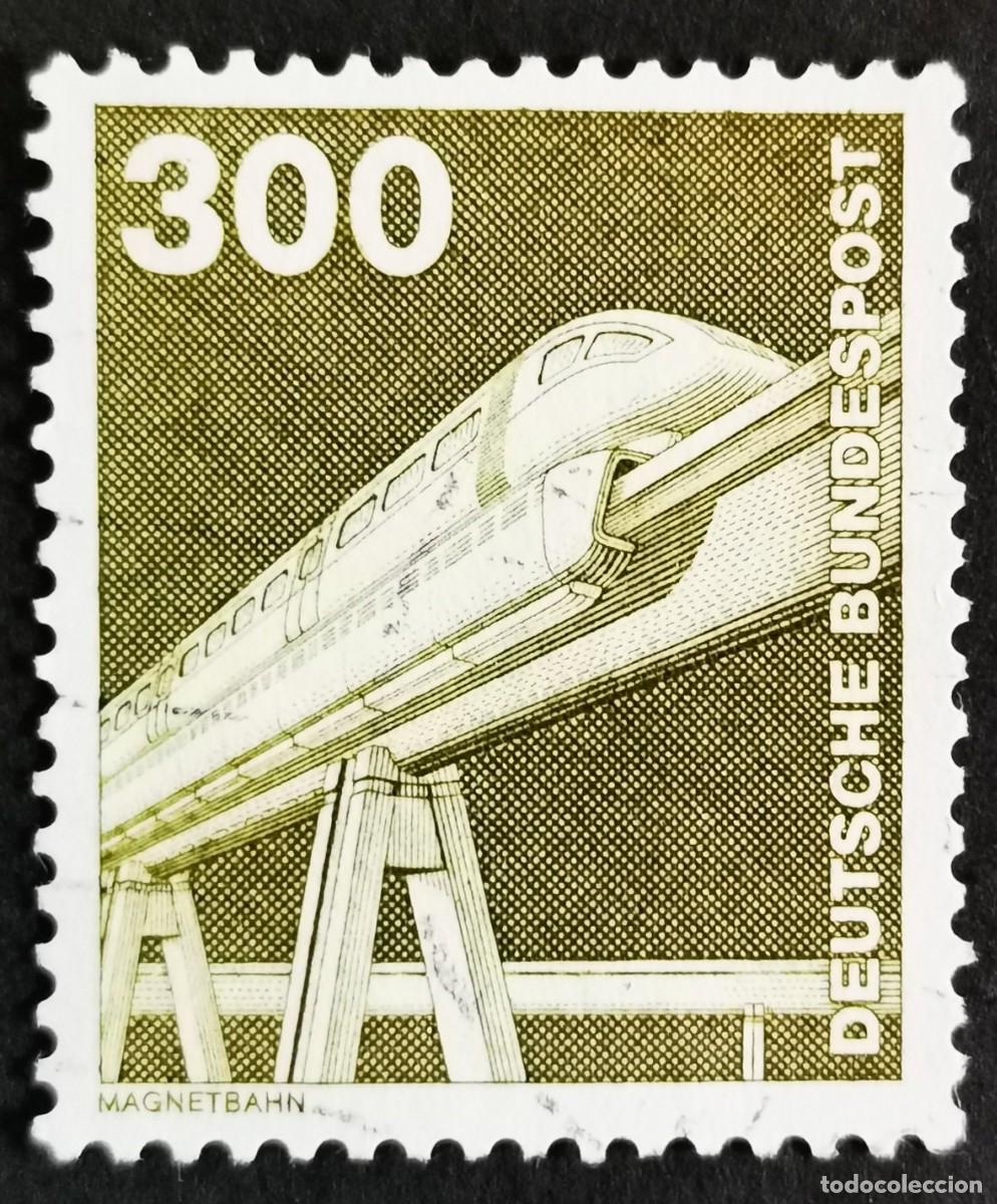 Sellos: Sello Alemania R. Federal 1982, Industria y tecnolog&iacute;a Monorra&iacute;l electromagn 300 Pf. Michel: DE 1138