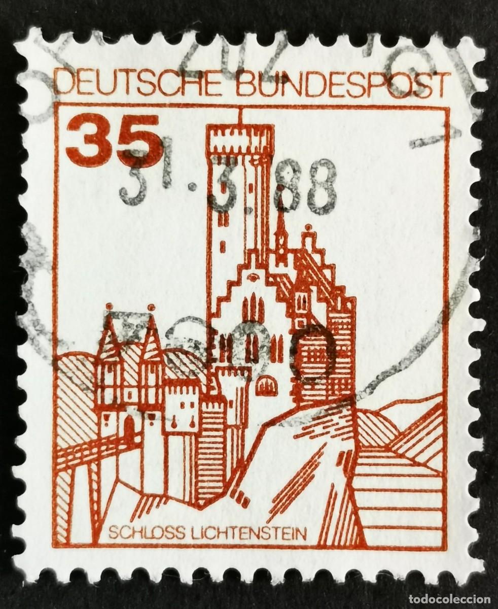 Sellos: Sello Alemania R. Federal 1982, Fortaleza castillo Castillo de Lichtenstein, 35 Pf. Michel: DE 1139A