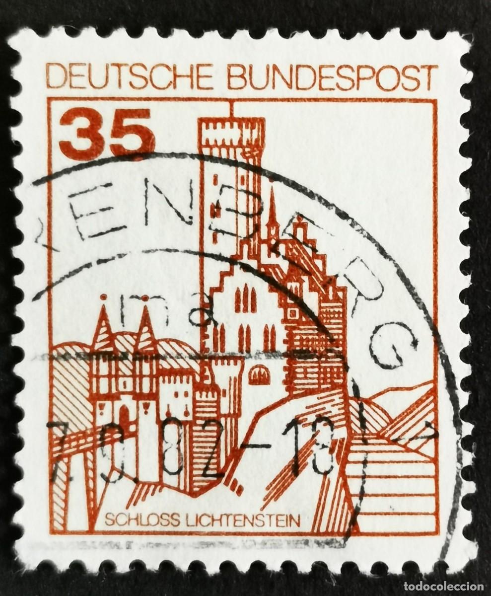 Sellos: Sello Alemania R. Federal 1982, Fortaleza castillo Castillo de Lichtenstein, 35 Pf. Michel: DE 1139A
