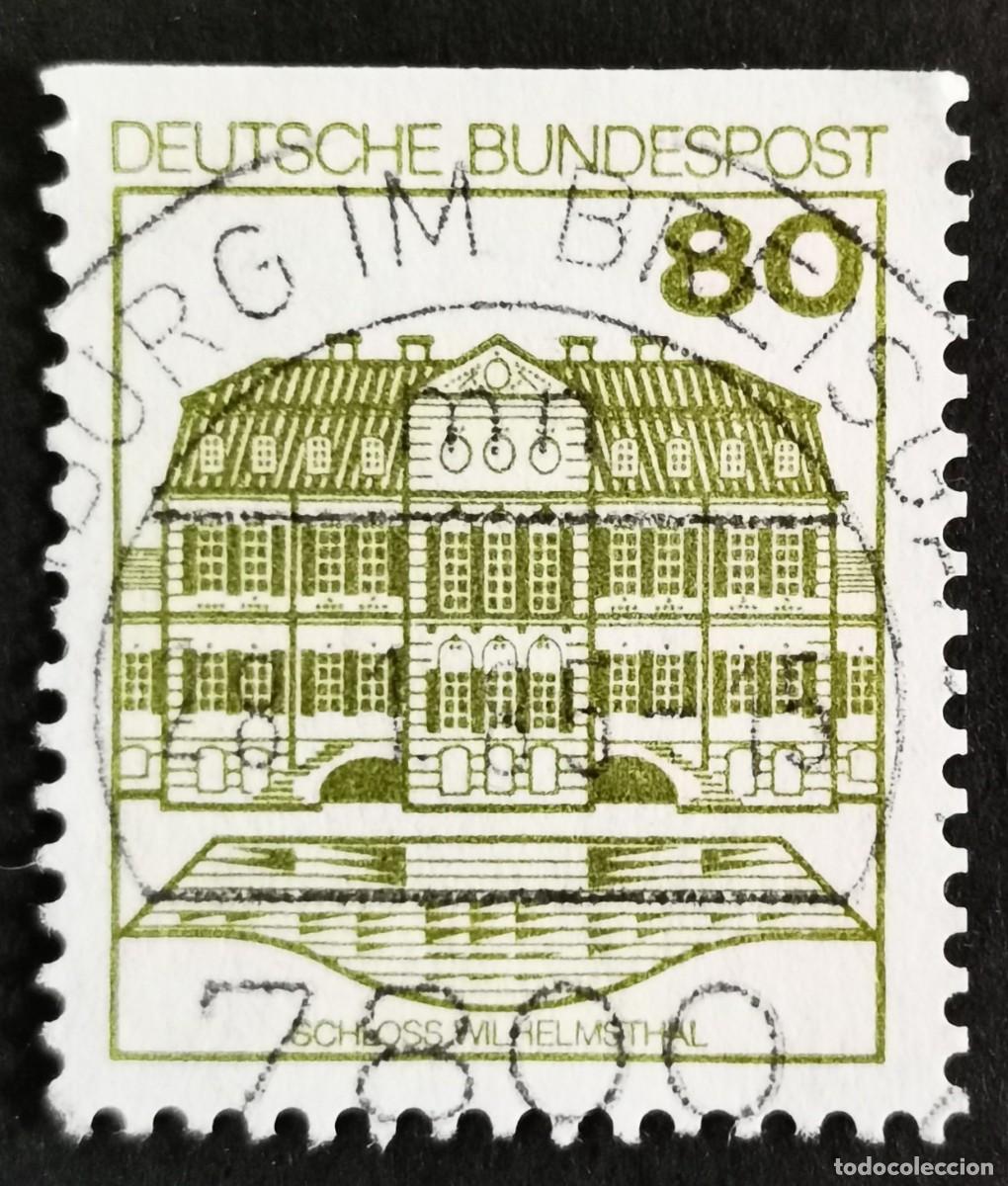 Sellos: Sello Alemania R. Federal 1982, Fortaleza castillo Castillo de Wilhelmsthal, 80 Pf. Michel: DE 1140C