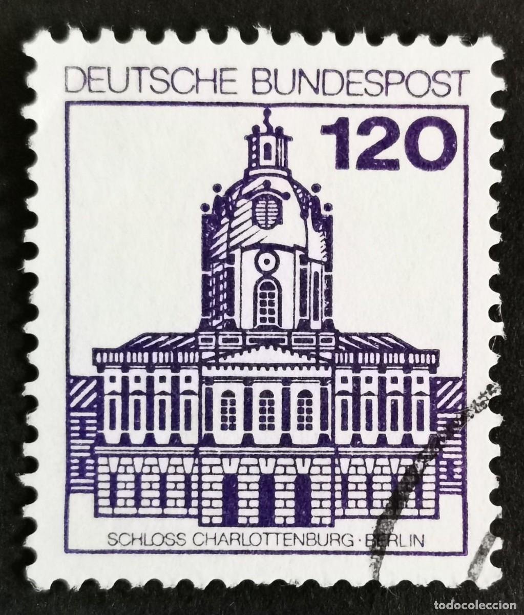 Sellos: Sello Alemania R. Federal 1982, Fortaleza castillo Castillo Charlottenbu, 120 Pf. Michel: DE 1141AI