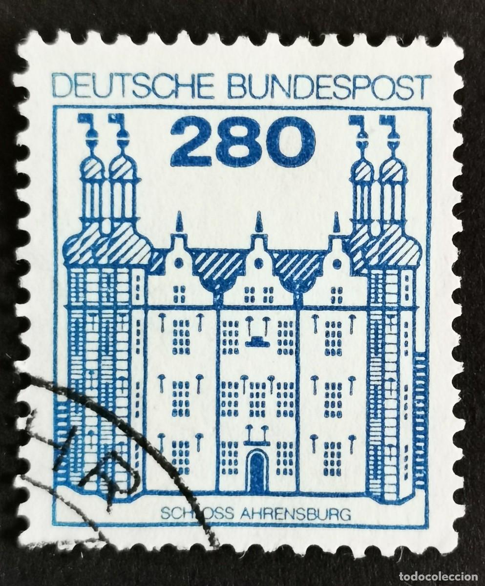 Sellos: Sello Alemania R. Federal 1982, Fortaleza castillo Castillo Ahrensburg, 280 Pf. Michel: DE 1142AI