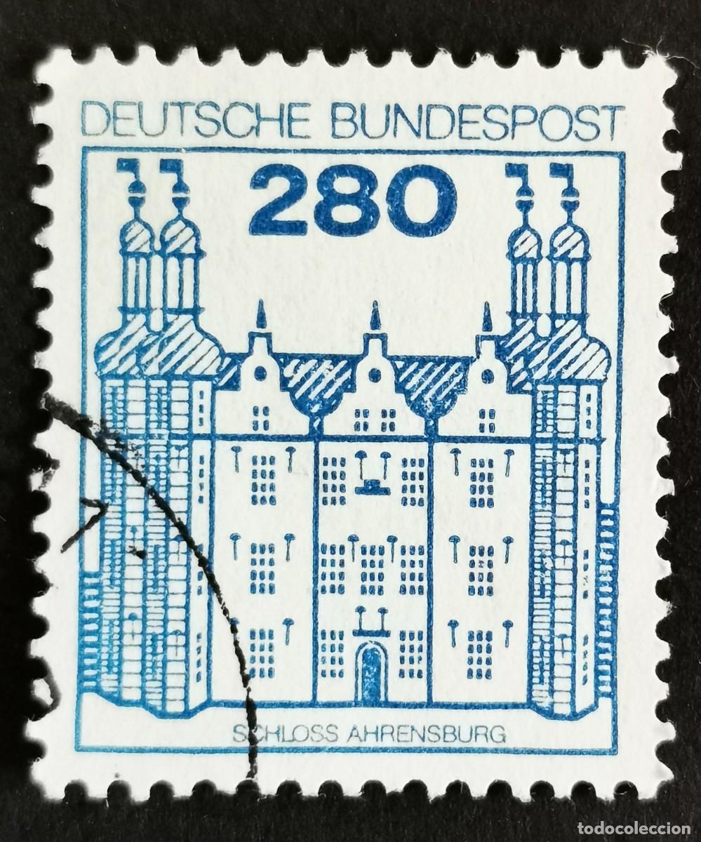 Sellos: Sello Alemania R. Federal 1982, Fortaleza castillo Castillo Ahrensburg, 280 Pf. Michel: DE 1142AI