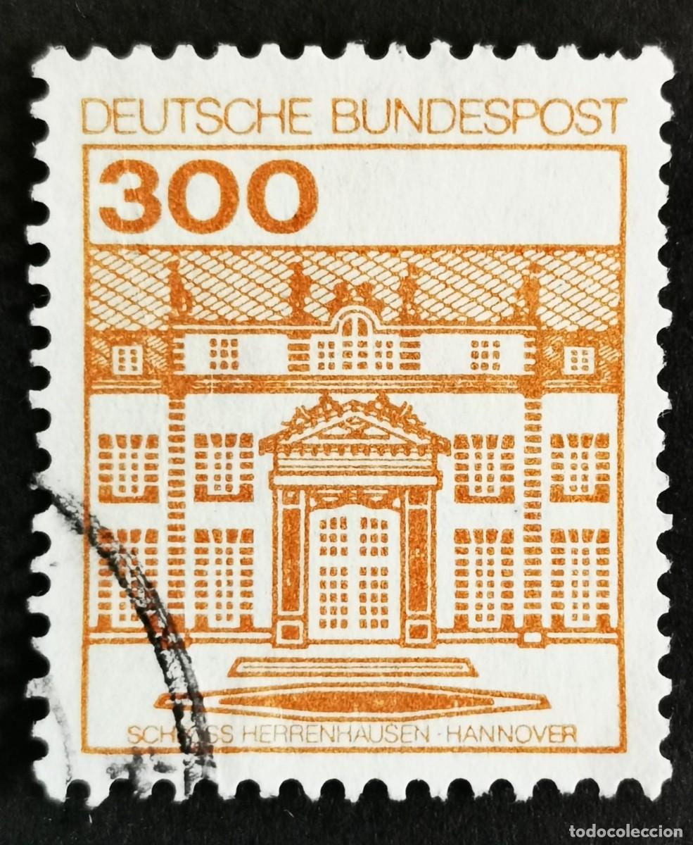 Sellos: Sello Alemania R. Federal 1982, Fortaleza castillo Castillo Herrenhausen, 300 Pf. Michel: DE 1143AI