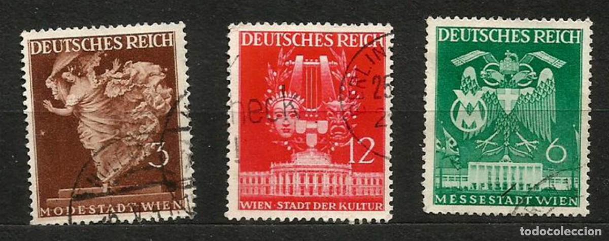 Sellos: ALEMANIA 1941 - III REICH - FERIA DE PRIMAVERA VIENA - 3 SELLOS USADOS