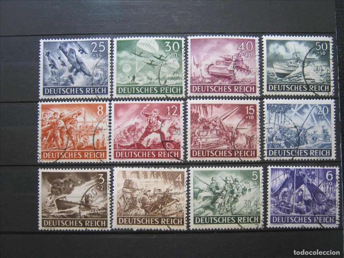 Sellos: ALEMANIA IMPERIO 1943 SERIE YVERT 748/759 USADOS DE FAVOR LUJO.