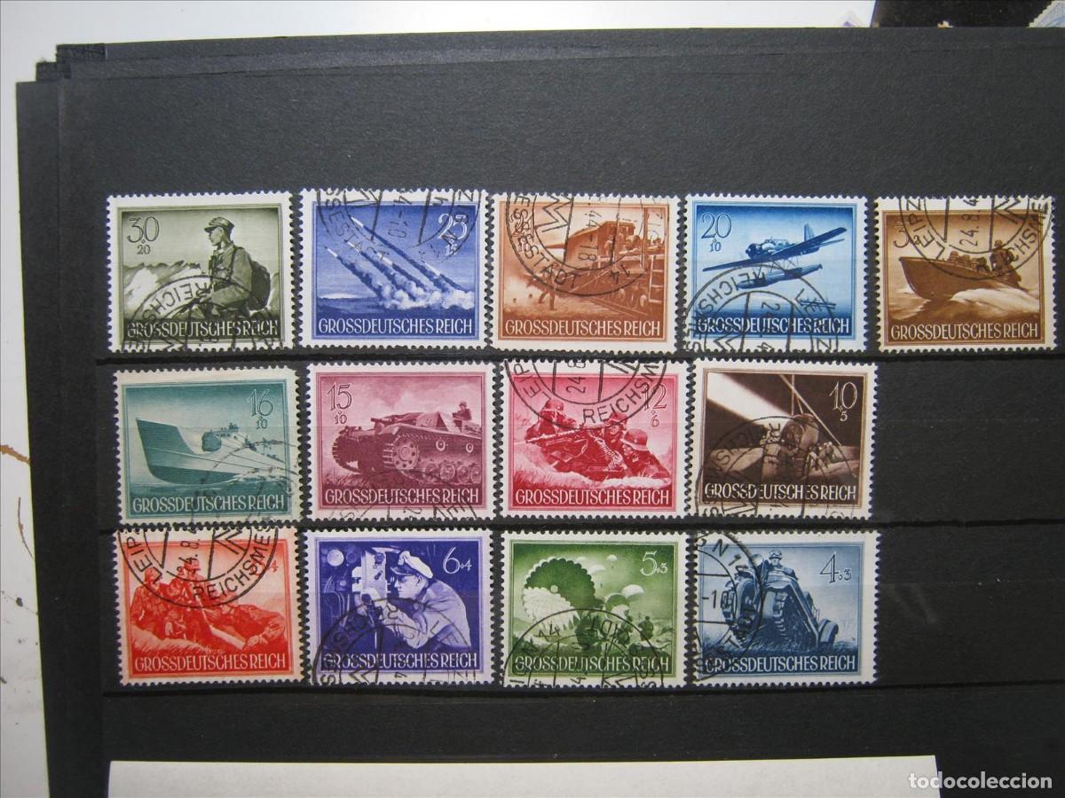 Sellos: ALEMANIA IMPERIO 1944 SERIE YVERT 791/803 USADOS BIEN, LEER.