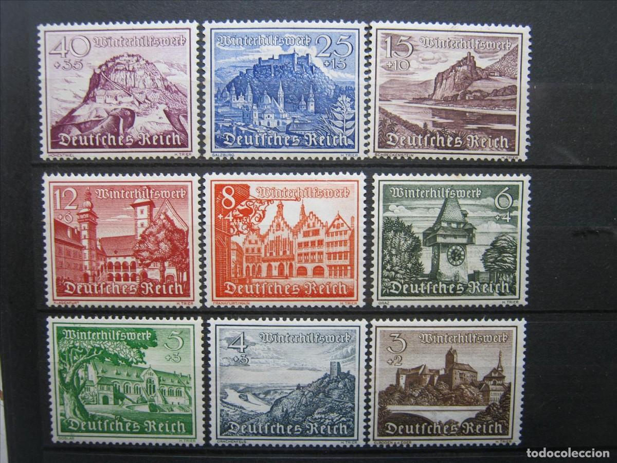 Sellos: ALEMANIA IMPERIO REICH 1939 SERIE YVERT 654/662 MH* LUJO.