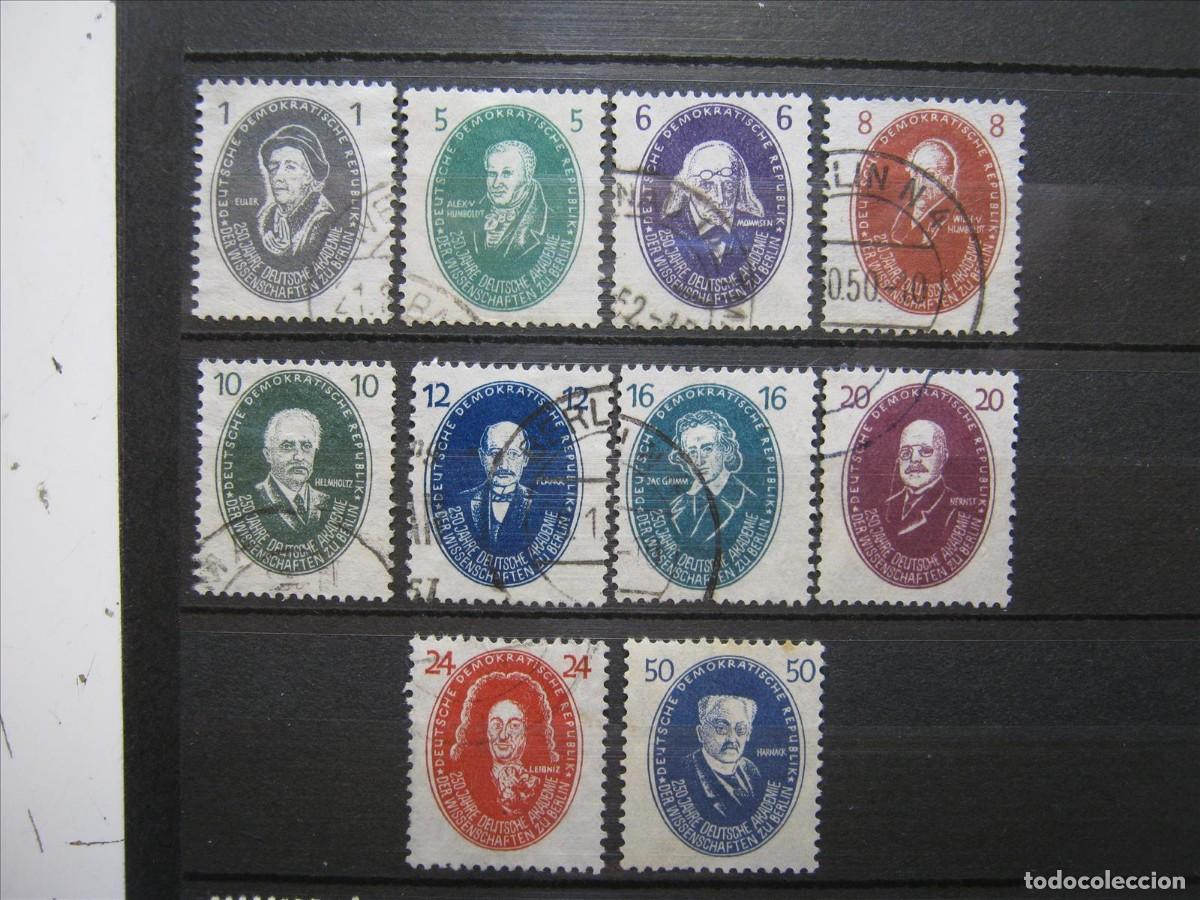 Timbres: DDR ALEMANIA ORIENTAL 1950 SERIE YVERT 15/24 USADOS BIEN.