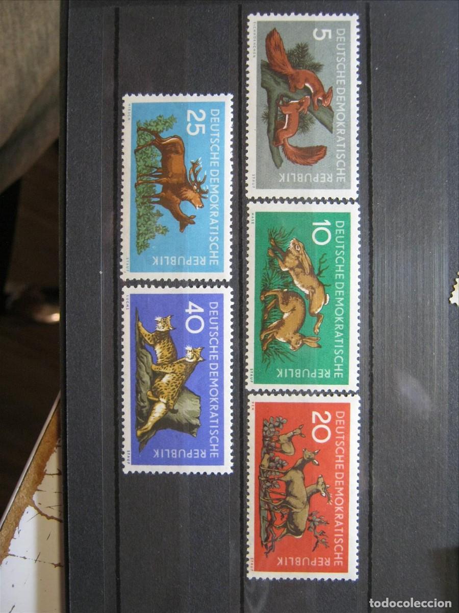 Timbres: DDR ALEMANIA ORIENTAL 1959 SERIE YVERT 453/457 MNH** SIN CHARNELA LUJO.