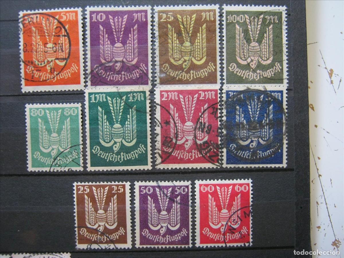 Sellos: ALEMANIA IMPERIO REICH LOTE A&Eacute;REOS USADOS PERFECTOS.