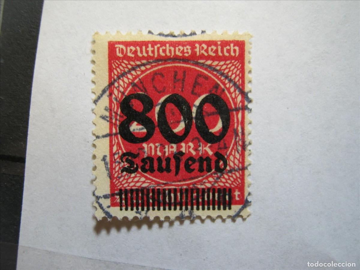 Timbres: ALEMANIA IMPERIO REICH 1923 MICHEL 303 A USADO PERFECTO VALOR 100&euro;!!