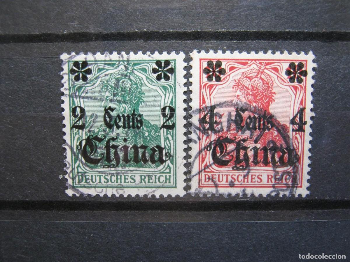 Sellos: ALEMANIA COLONIA CHINA 1905-17 YVERT 40 Y 41 USADOS PERFECTOS.