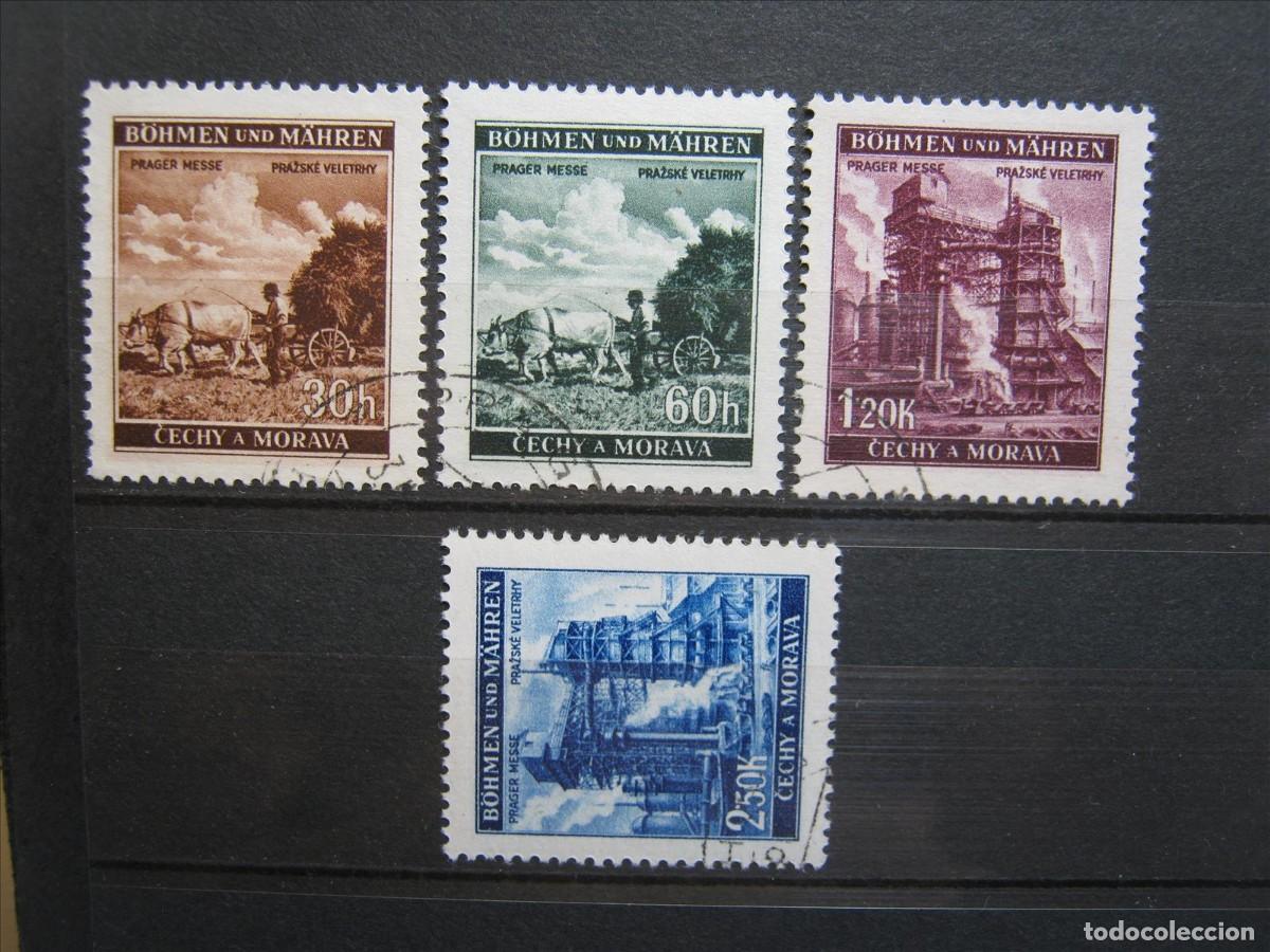 Briefmarken: ALEMANIA OCUPACI&Oacute;N BOHEMIA MORAVIA 1941 SERIE YVERT 65/68 USADOS PERFECTOS.