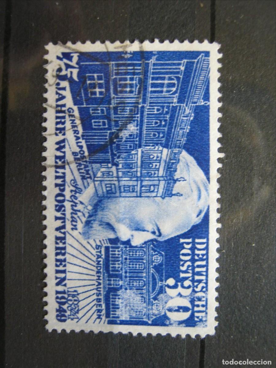 Sellos: ALEMANIA BIZONA 1949 YVERT 82 USADO MARQUITA PLIEGUE.