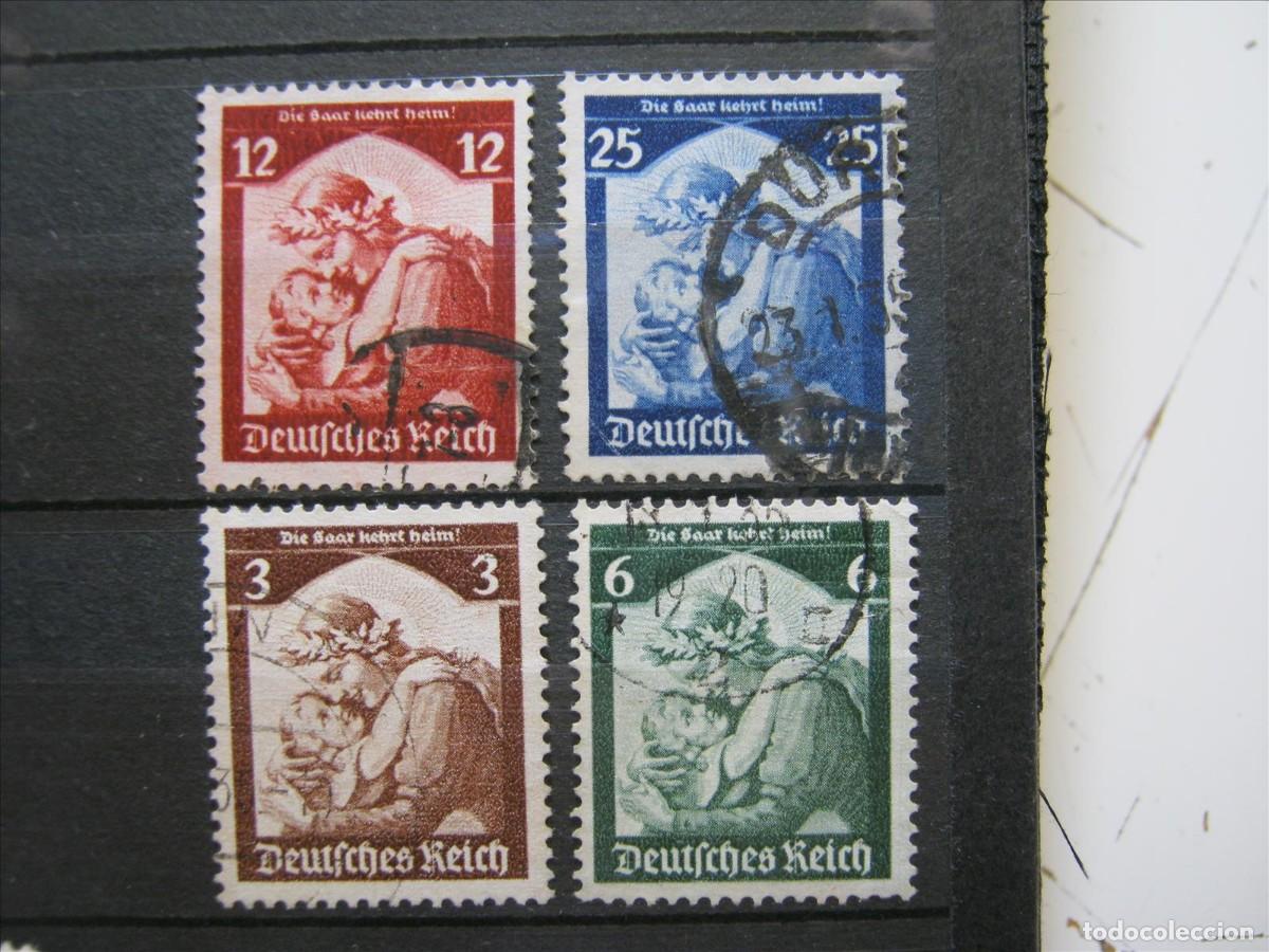 Sellos: ALEMANIA IMPERIO REICH 1935 SERIE YVERT 524/527 USADOS PERFECTOS.