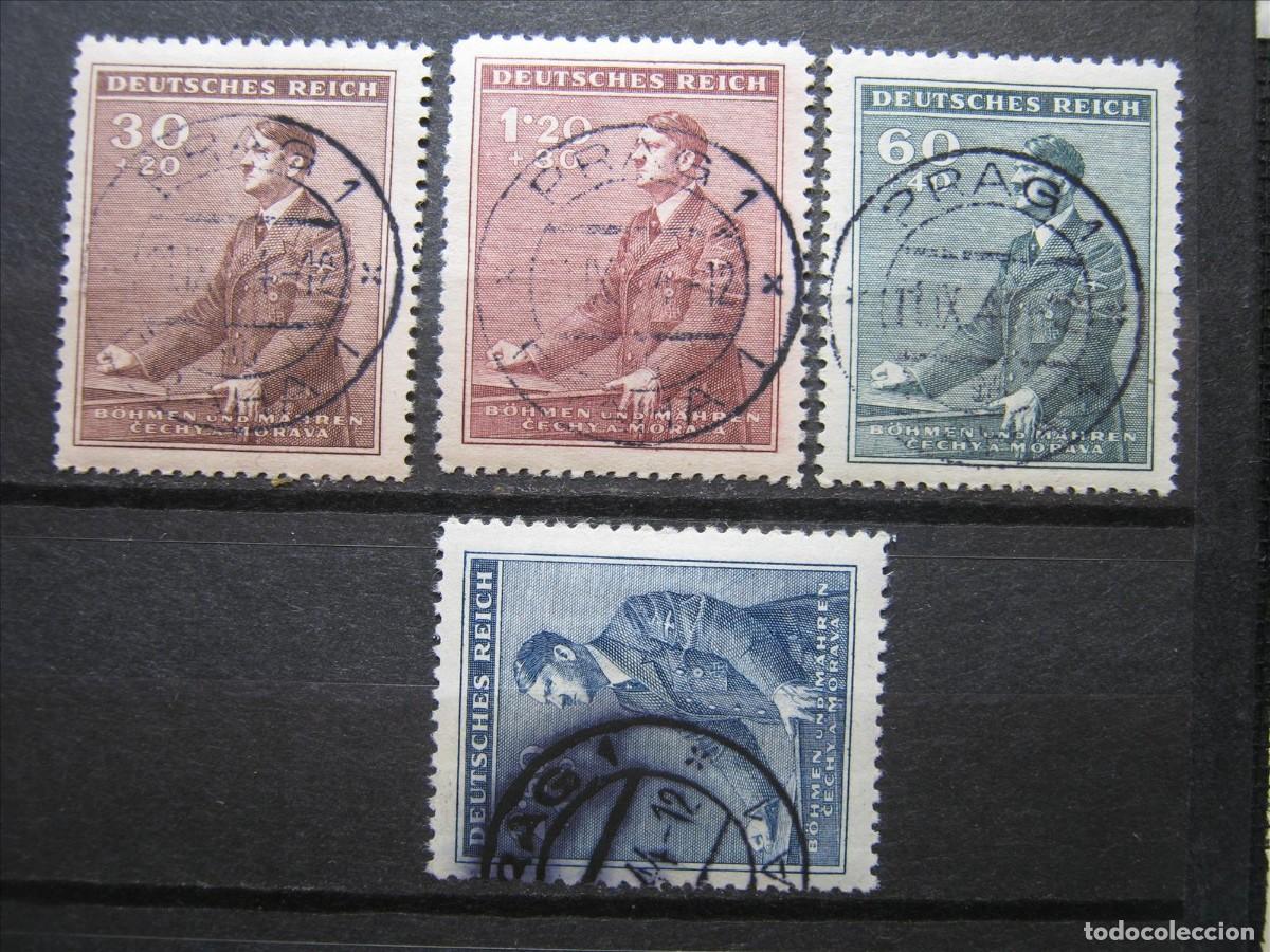 Stamps: ALEMANIA OCUPACI&Oacute;N BOHEMIA Y MORAVIA 1942 SERIE YVERT 73/76 USADOS DE FAVOR LUJO.