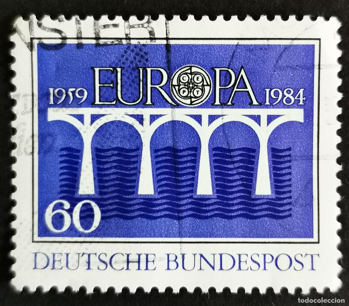Sellos: Sello Alemania R. Federal 1984, Europa C.E.P.T. - Puente, 60 Pf. Michel: DE 1210