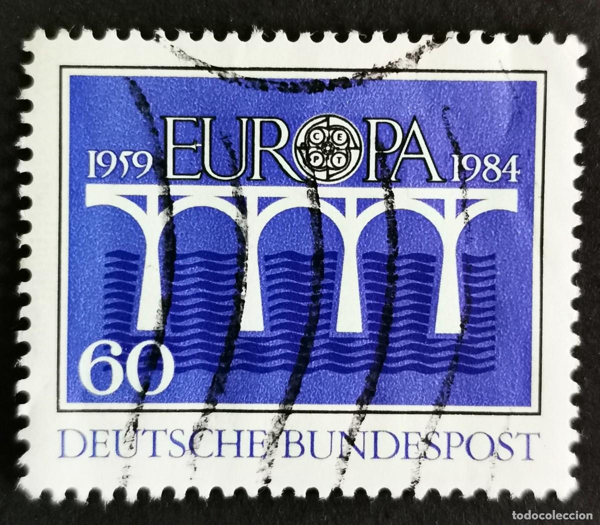Sellos: Sello Alemania R. Federal 1984, Europa C.E.P.T. - Puente, 60 Pf. Michel: DE 1210