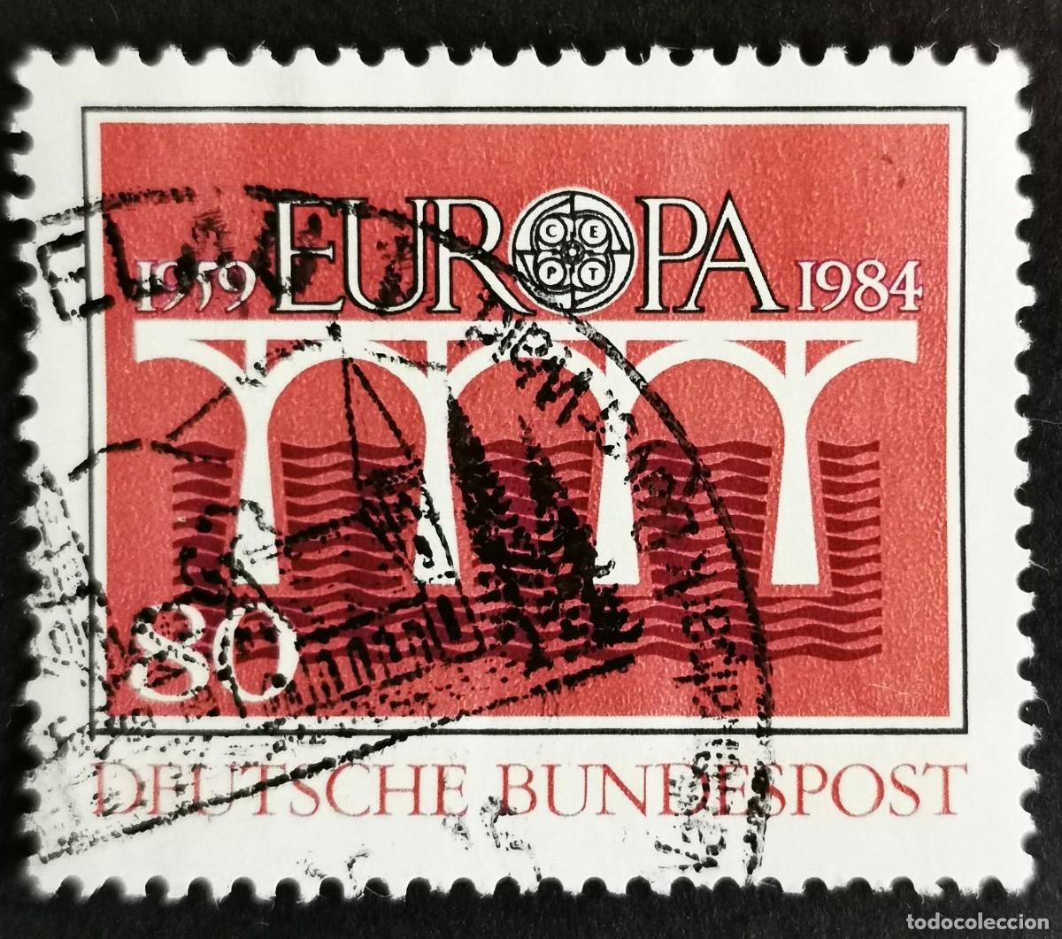 Sellos: Sello Alemania R. Federal 1984, Europa C.E.P.T. - Puente, 80 Pf. Michel: DE 1211
