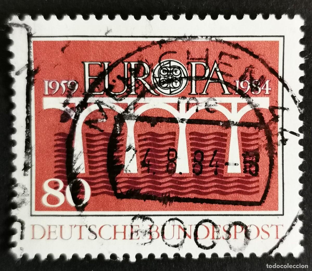 Sellos: Sello Alemania R. Federal 1984, Europa C.E.P.T. - Puente, 80 Pf. Michel: DE 1211